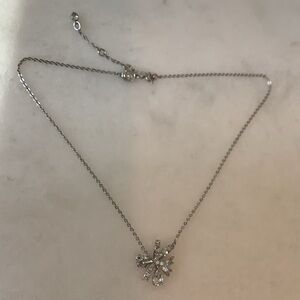 Swarovski Volta Silver Bow Necklace, Brand New